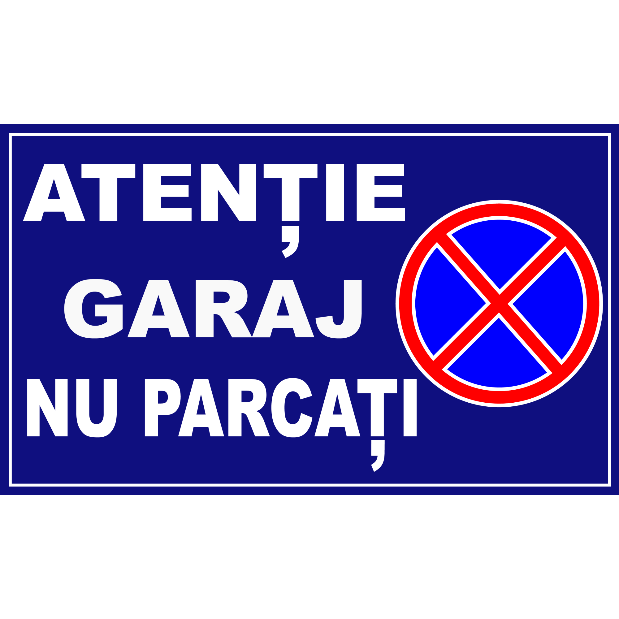 Indicator placuta Nu parcati, PVC 4mm, 18x30 cm