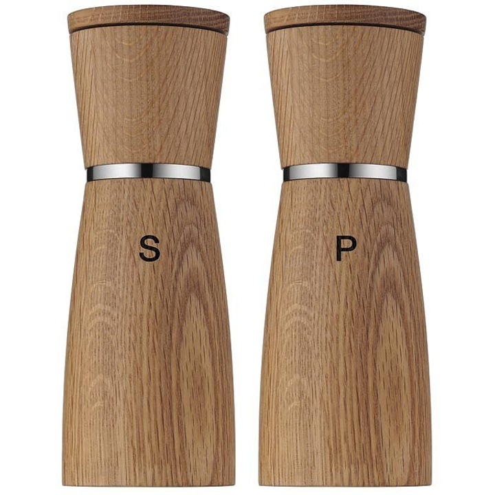 Set 2 recipiente pentru condimente, WMF Ceramill Natura Wood, Lemn, 17,9 cm
