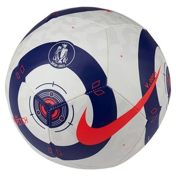 Minge de fotbal Nike pitch, Premier League, 4, Alb / Albastru Minge de fotbal Nike pitch, Premier League, 4, Alb / Albastru