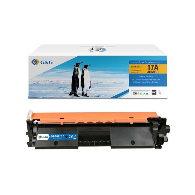 Cartus Toner G&G Jumbo compatibil cu HP CF217A, 6000 pag, black, cu chip inclus