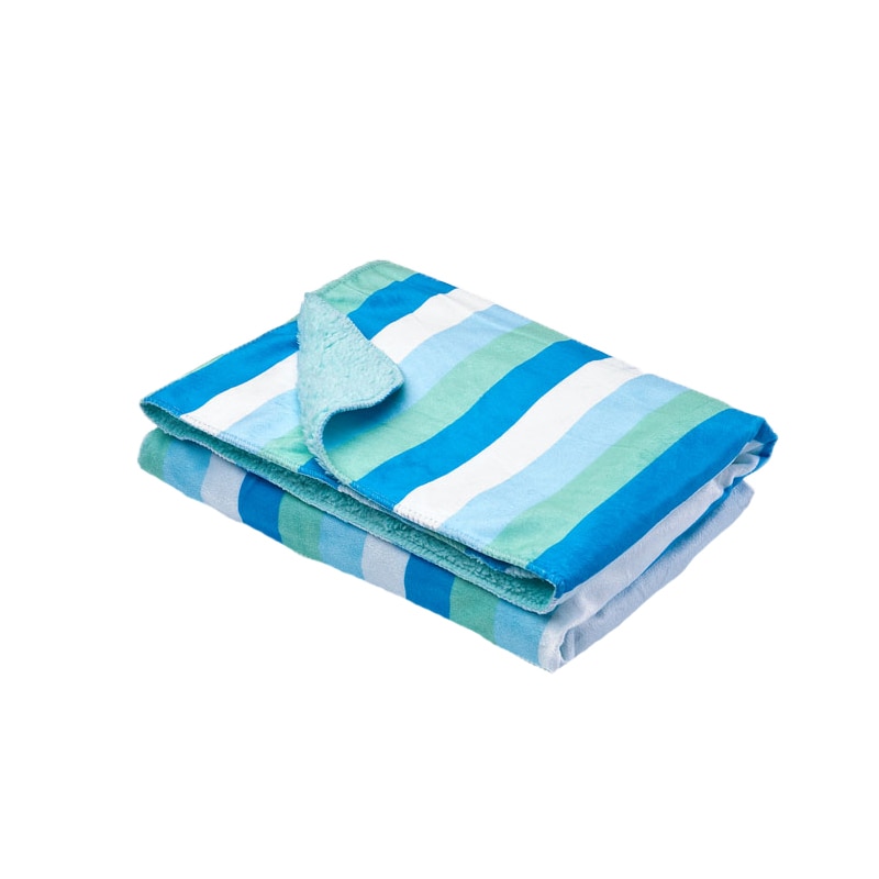 Paturica cu doua fete 75 x 100 cm pentru bebelusi Sensillo 23047T, Turcoaz