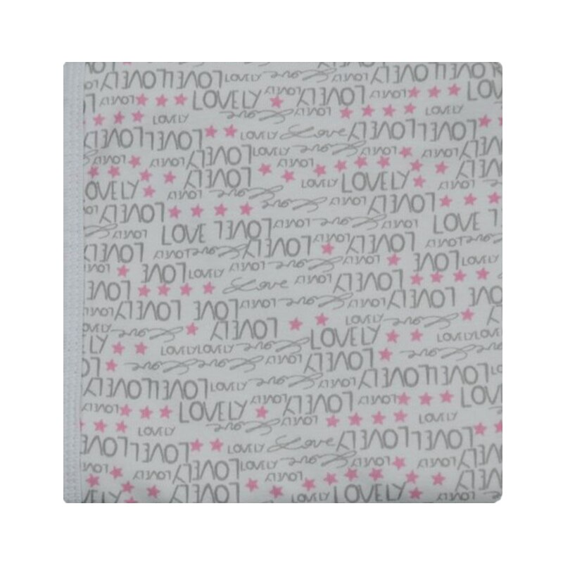 Pled pentru fete 80 x 80 cm Mini Bimbi MNB-2, Alb