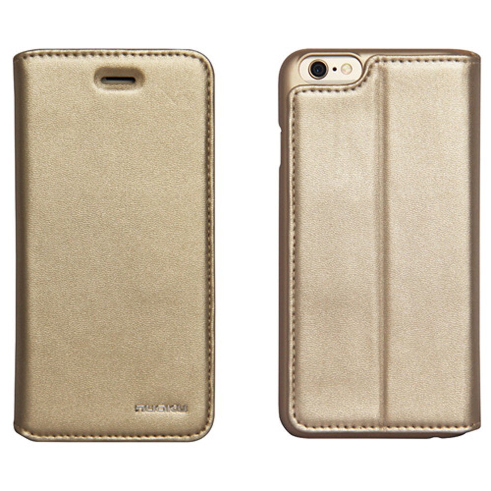 Husa flip Nuoku Vintage pentru iPhone 6 Plus, auriu