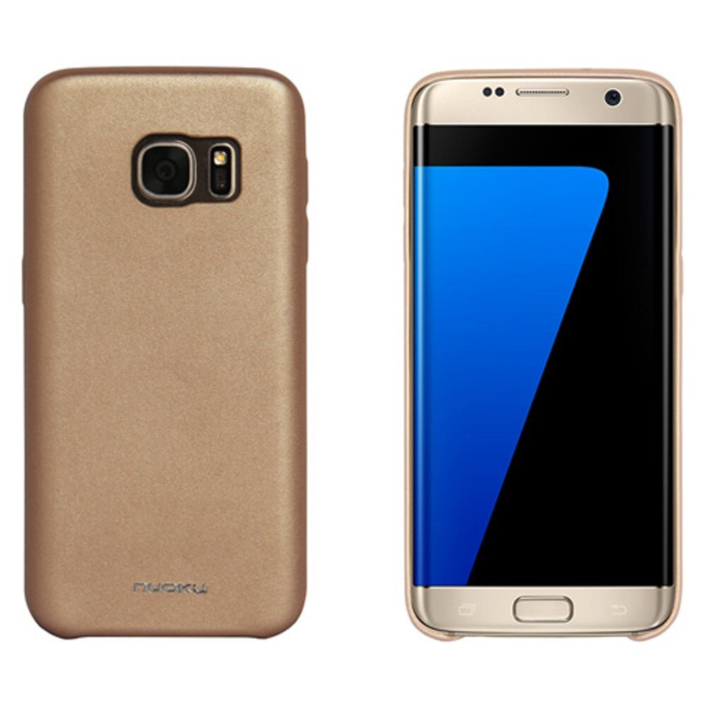 Husa carcasa din piele Nuoku Honor pentru Samsung Galaxy S7 Edge, auriu
