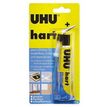 Adeziv pentru aeromodelism Uhu Hart, 35g, blister Adeziv pentru aeromodelism Uhu Hart, 35g, blister