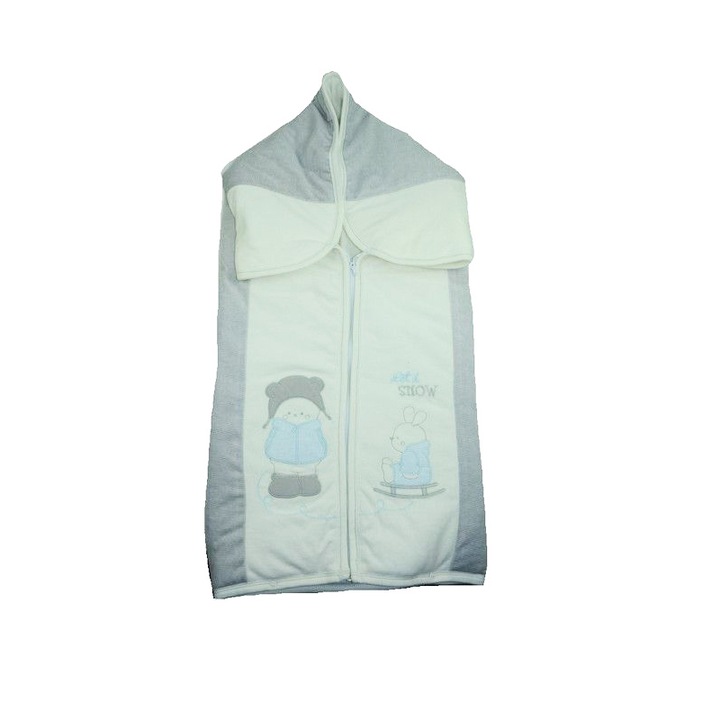 Кош за новородено 85 х 90 см за бебета Bebelinna PBB5G, Сив