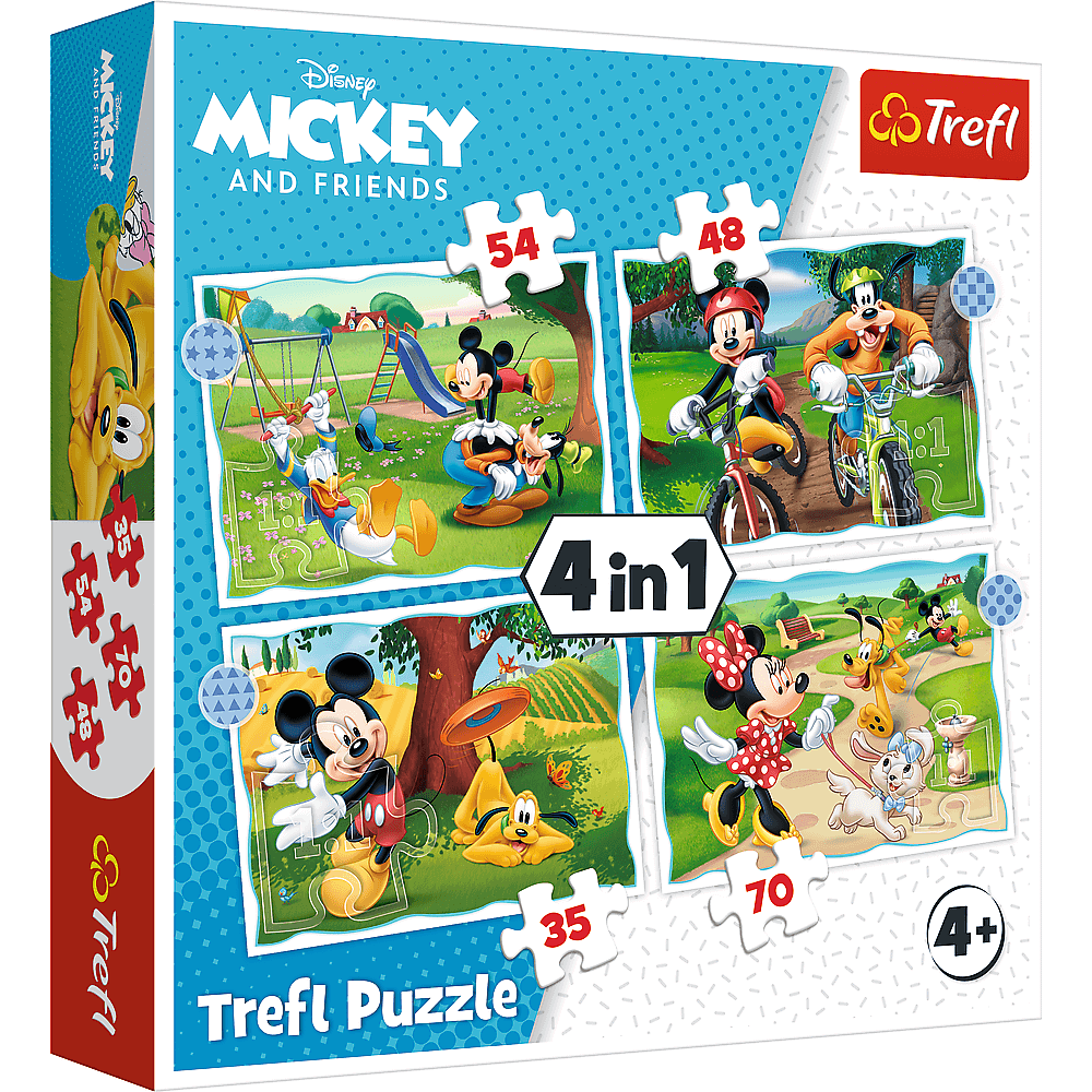 Puzzle Trefl 4in 1 Mickey Mouse nice day,35/48/54/70 piese