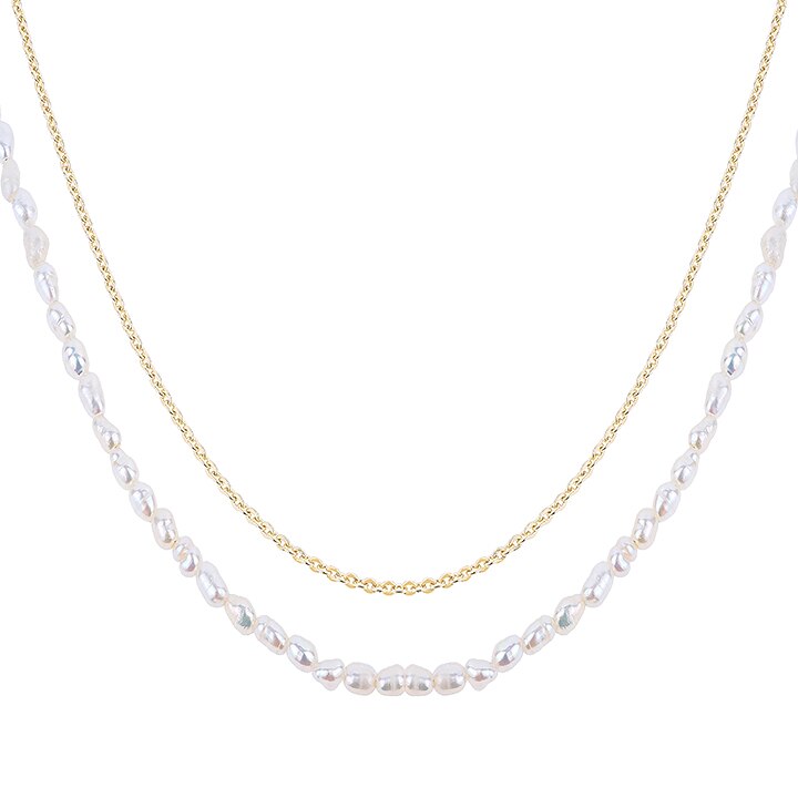 Colier Davina 43 cm perlede cultura si cupru