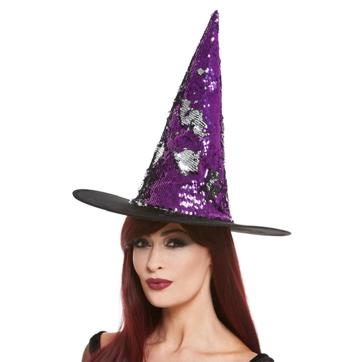 Palarie reversibila mov - negru, Smiffy