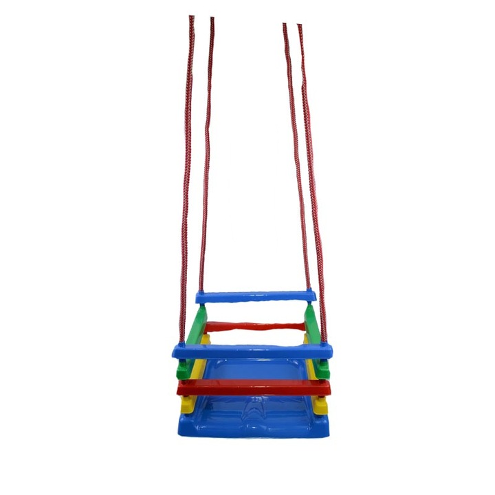 Műanyag hinta kötéllel gyerekeknek Mini Junior 002591, Multicolor