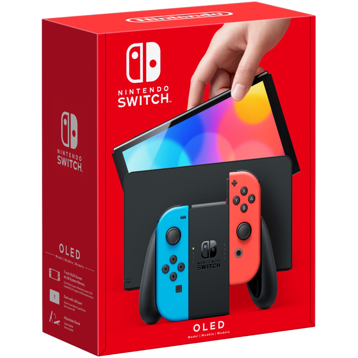 Consola Switch OLED (Neon Red Joy Con) eMAG.ro