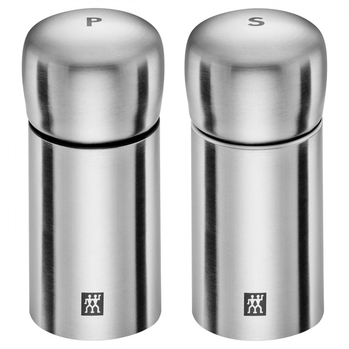 Set 2 recipiente condimente, Zwilling, ABS, Gri, 10 cm