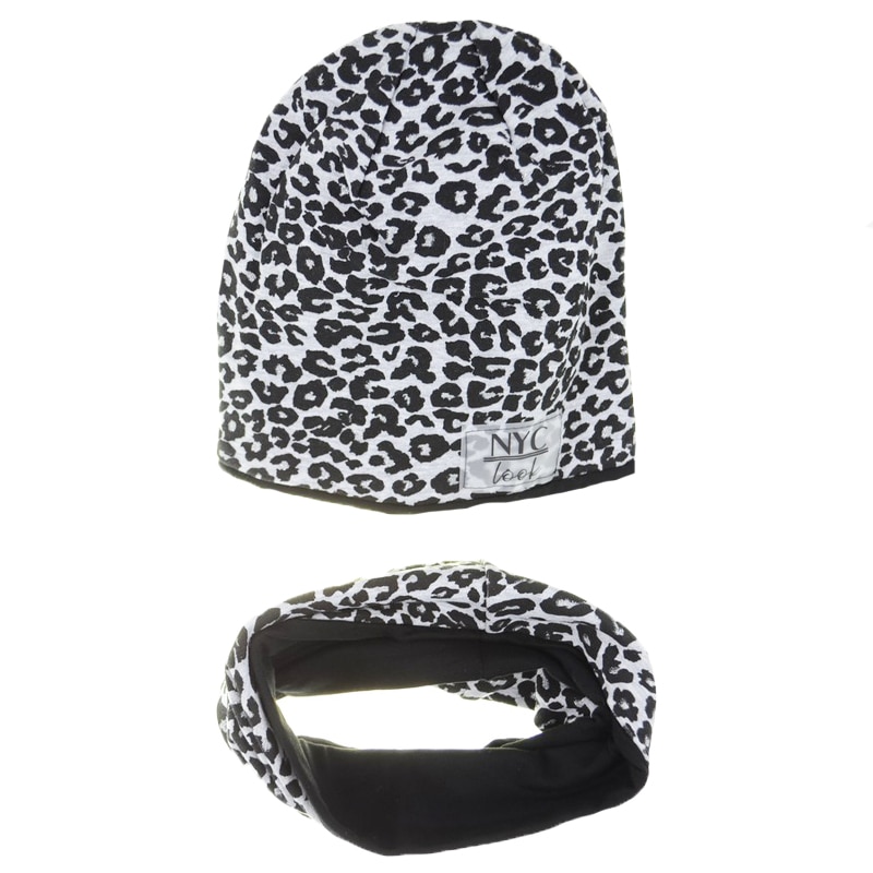 Set 2 piese caciula si fular pentru fete Mini Junior SCFPFMJ-4, Multicolor 48 CM Standard