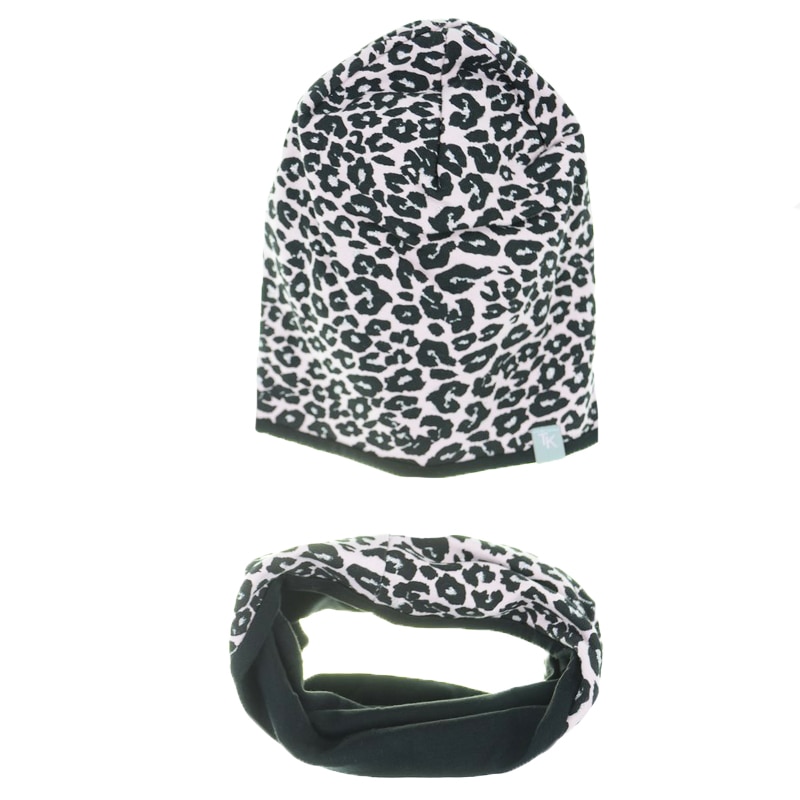 Set 2 piese caciula si fular pentru fete Mini Junior SCFPFMJ-5, Multicolor 48 CM Standard