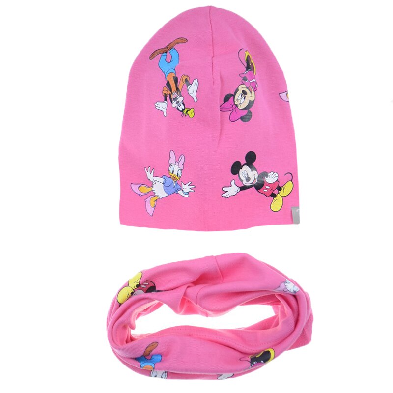 Set 2 piese caciula si fular pentru fete Mini Junior SCFPFMJ-30, Roz 52 CM Standard