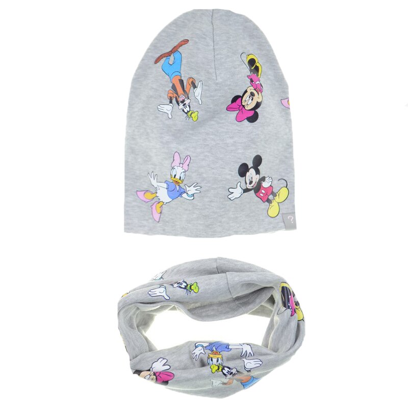 Set 2 piese caciula si fular pentru copii Mini Junior SCFPCMJ-29, Gri 52 CM Standard