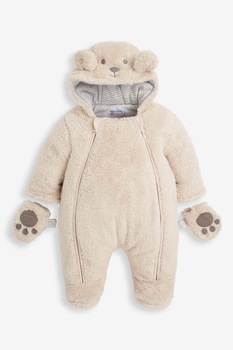 JoJo Maman Bebe, Salopeta de iarna cu textura pufoasa, Maro nisip JoJo Maman Bebe, Salopeta de iarna cu textura pufoasa, Maro nisip