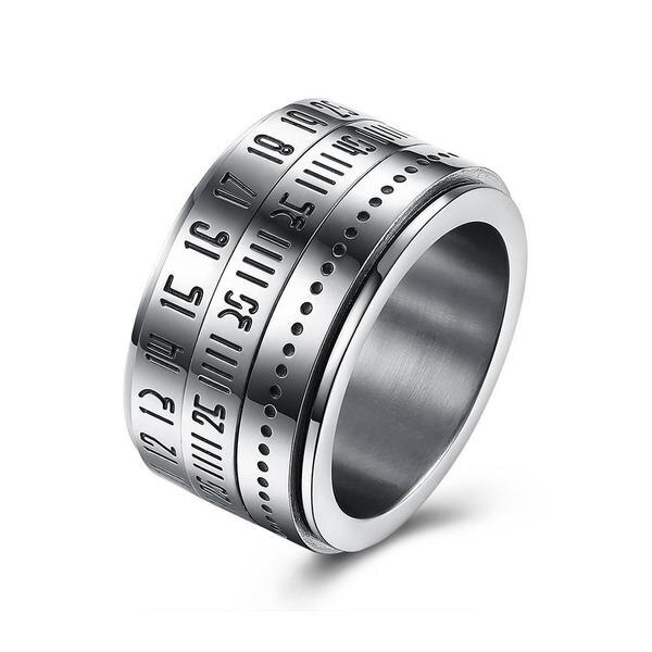 Inel antistres lat din inox cu cifre, ISTF0001 14095