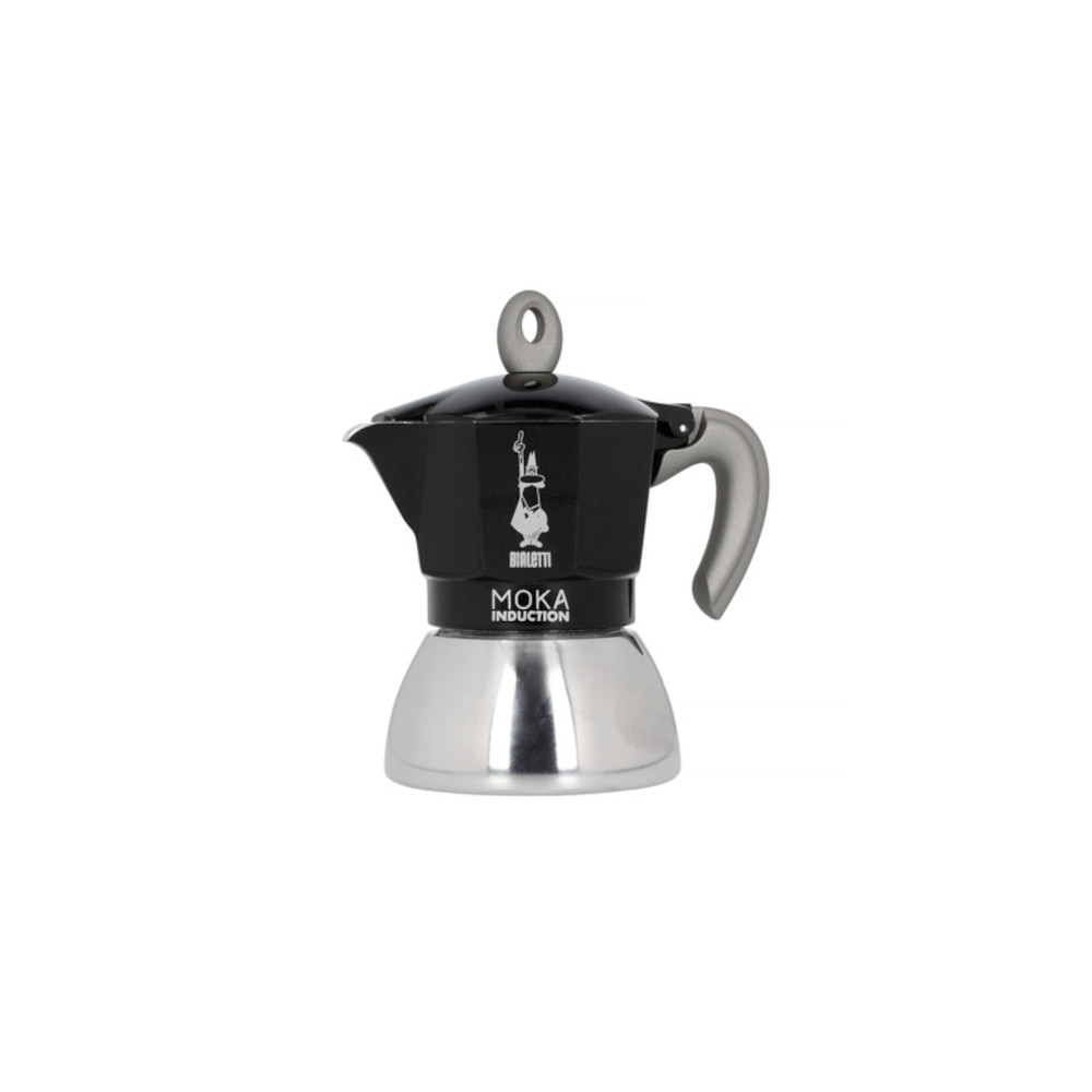 Espressor aragaz New Moka, Bialetti, Aluminiu, 150 ml, Negru