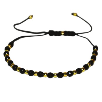 Bratara bile argint 925 placate cu aur, pietre onix,reglabila,unisex,marime 20-25 cm,model 2 Bratara bile argint 925 placate cu aur, pietre onix,reglabila,unisex,marime 20-25 cm,model 2