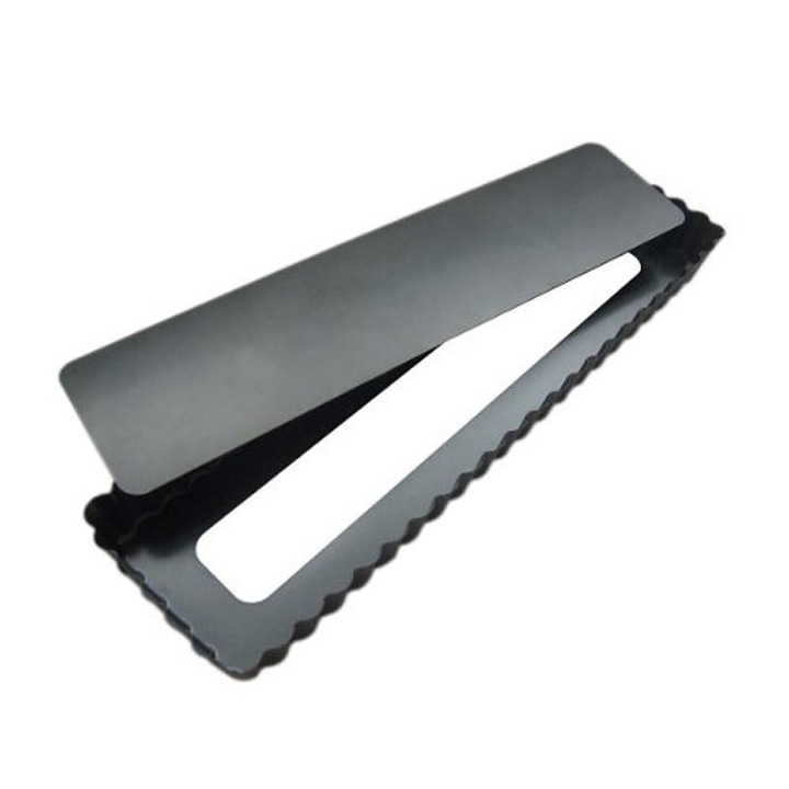 Forma de copt cu baza detasabila, De Buyer, Antiaderent, Otel, 35 x 10 cm, Negru