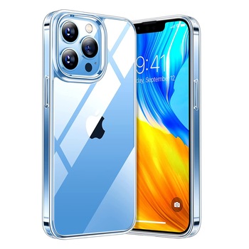 Husa protectie compatibila cu iPhone 13 Pro Max, Ultra Slim, din silicon, Transparent Husa protectie compatibila cu iPhone 13 Pro Max, Ultra Slim, din silicon, Transparent