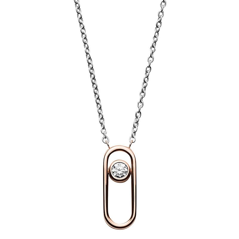 Colier Skagen Elin SKJ1169998, Argintiu, Rose gold