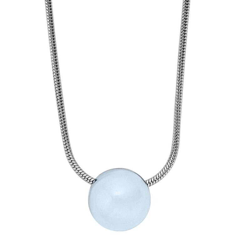 Colier Skagen Sea Glass SKJ0962040, Argintiu, Albastru