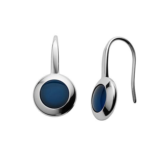 Cercei Skagen Sea Glass SKJ1195040, Argintiu, Albastru
