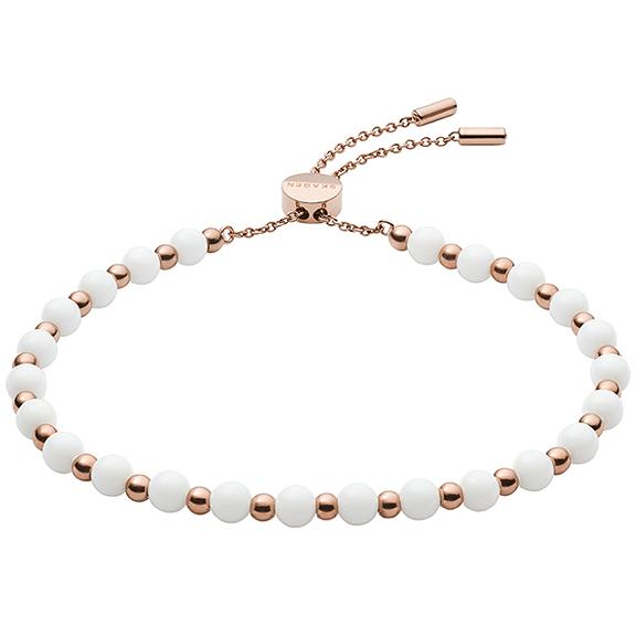 Bratara Skagen Sea Glass SKJ1203791, Rose gold, Alb