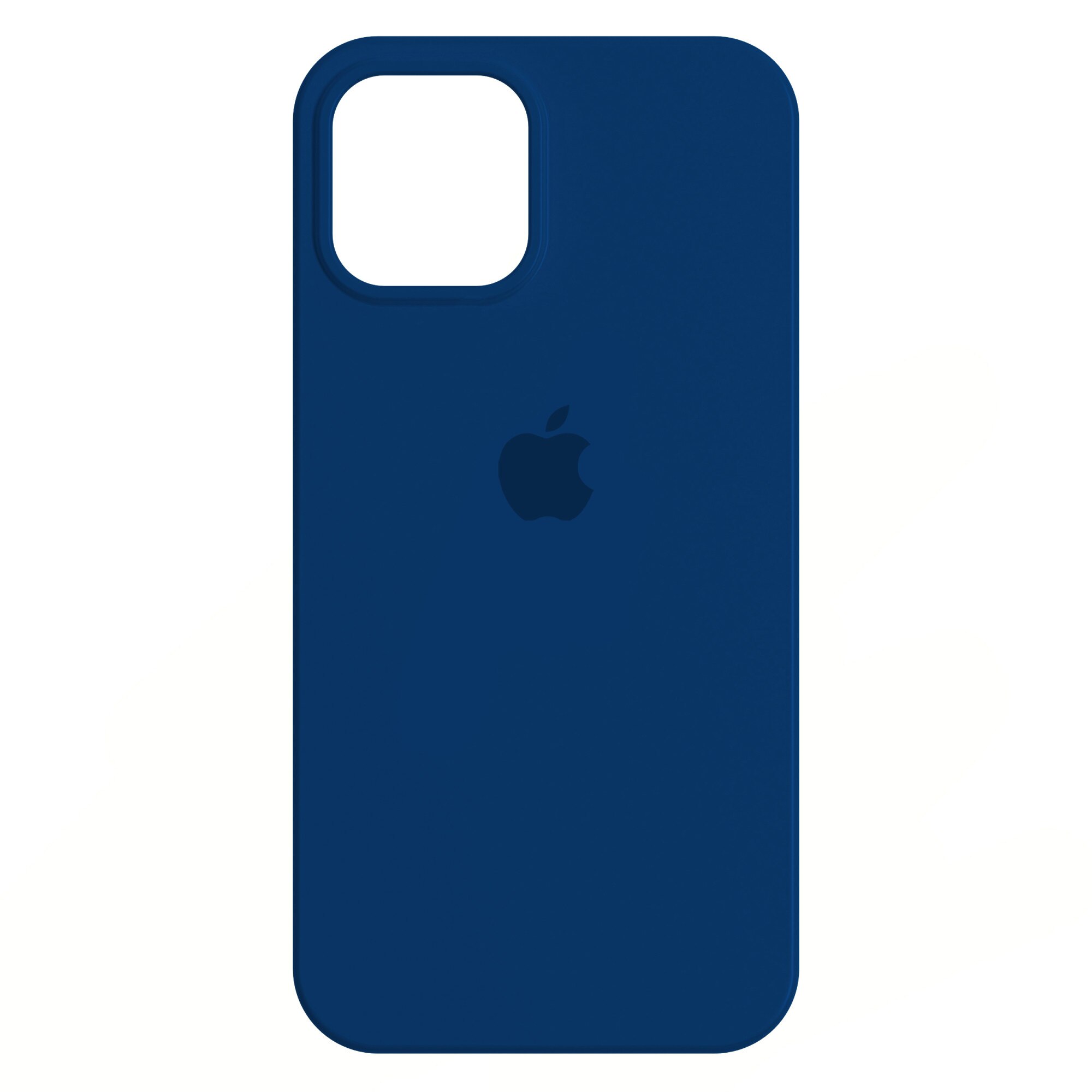 Husa de protectie Apple Silicone microfibra pentru iPhone 12/12 Pro, Dark Blue