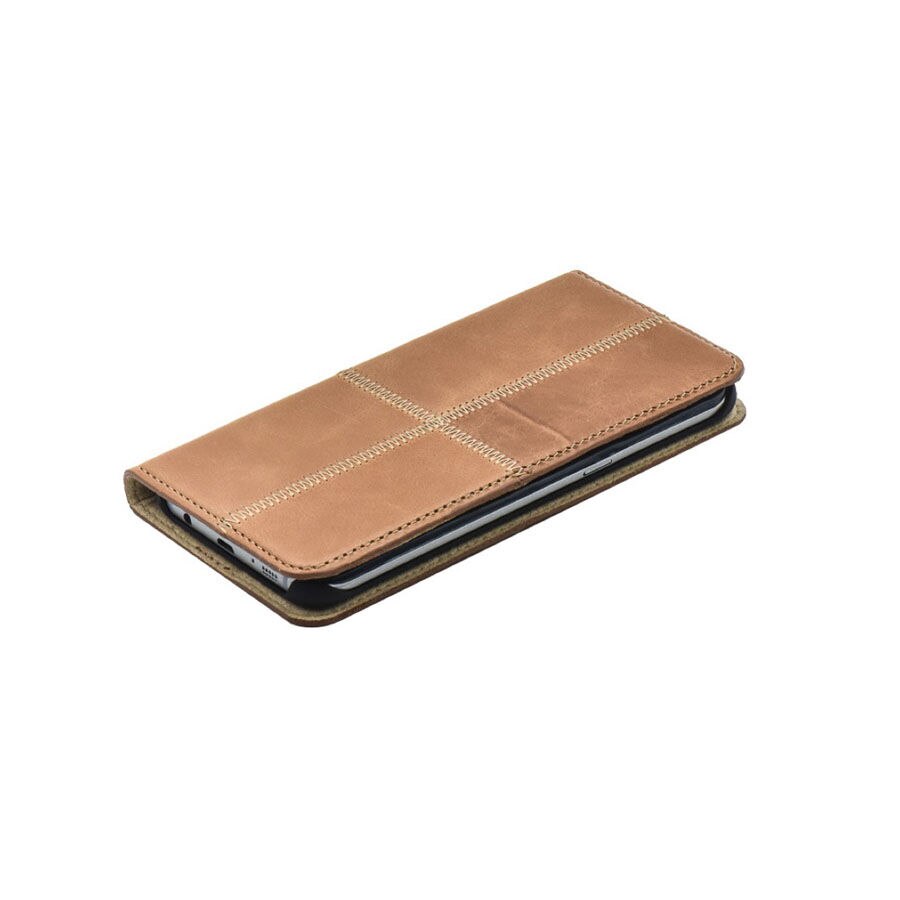 Husa de protectie magnetica Tellur Patchwork pentru Samsung S7, Brown