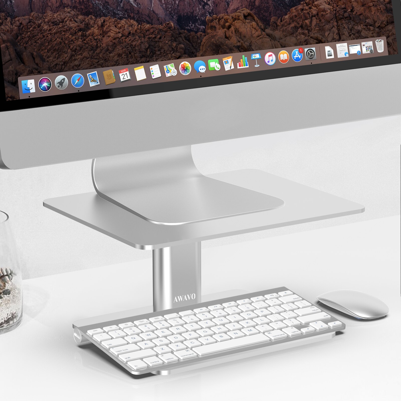 Stand laptop AWAVO, D1, Pliabil, Aluminiu, Argintiu eMAG.ro