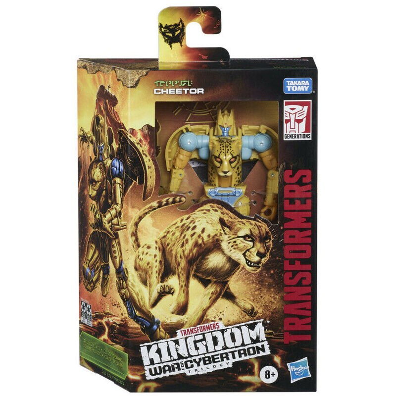 Figurina Transformers, Generations War for Cybertron Kingdom Deluxe WFC-K4 Cheetor, Multicolor, 20 Puncte De Articulatie