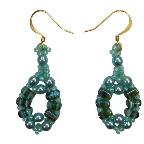 Cercei handmade verzi