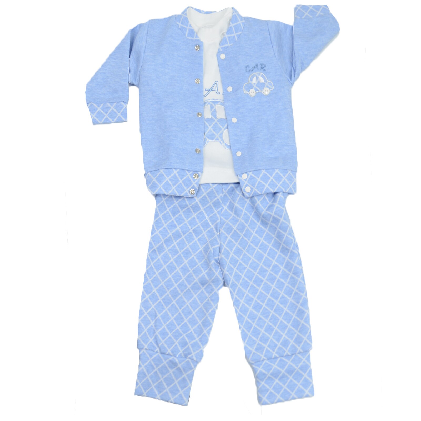 Compleu 3 piese pentru baieti Mini Junior BBW-18-56-2117, Albastru 58531