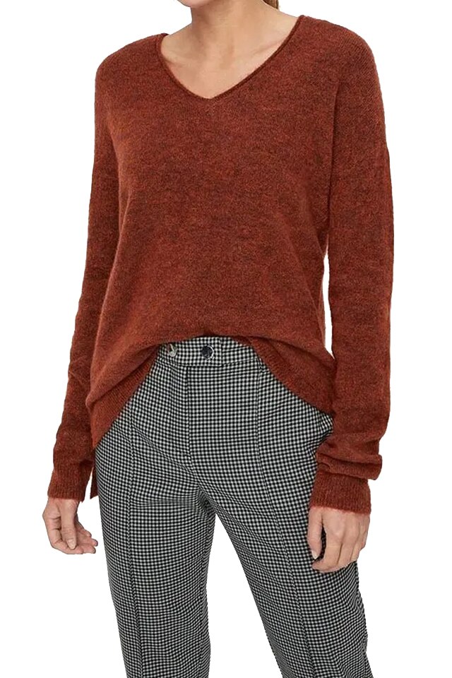 Pulover dama 'VmCuddle' Vero Moda, maro, XL, mix lana
