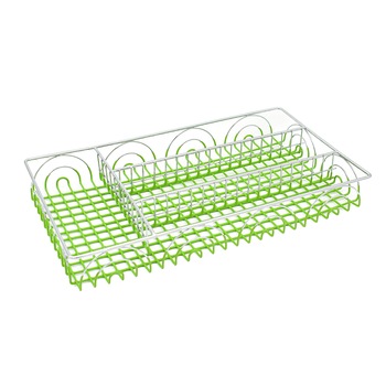 Suport tacamuri, montabil in sertar bucatarie, D240, 36x20x5 cm, cromat/verde Suport tacamuri, montabil in sertar bucatarie, D240, 36x20x5 cm, cromat/verde
