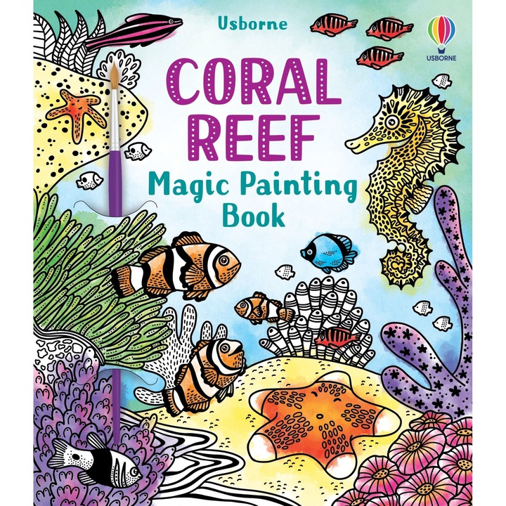 Carte de pictat cu apa - Coral Reef Magic Painting Book