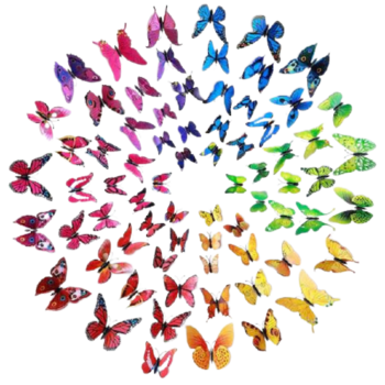 Set 56 stickere decorative Wall Sticker, 8D, 6 x 12 cm, Diverse marimi, Multicolor Set 56 stickere decorative Wall Sticker, 8D, 6 x 12 cm, Diverse marimi, Multicolor