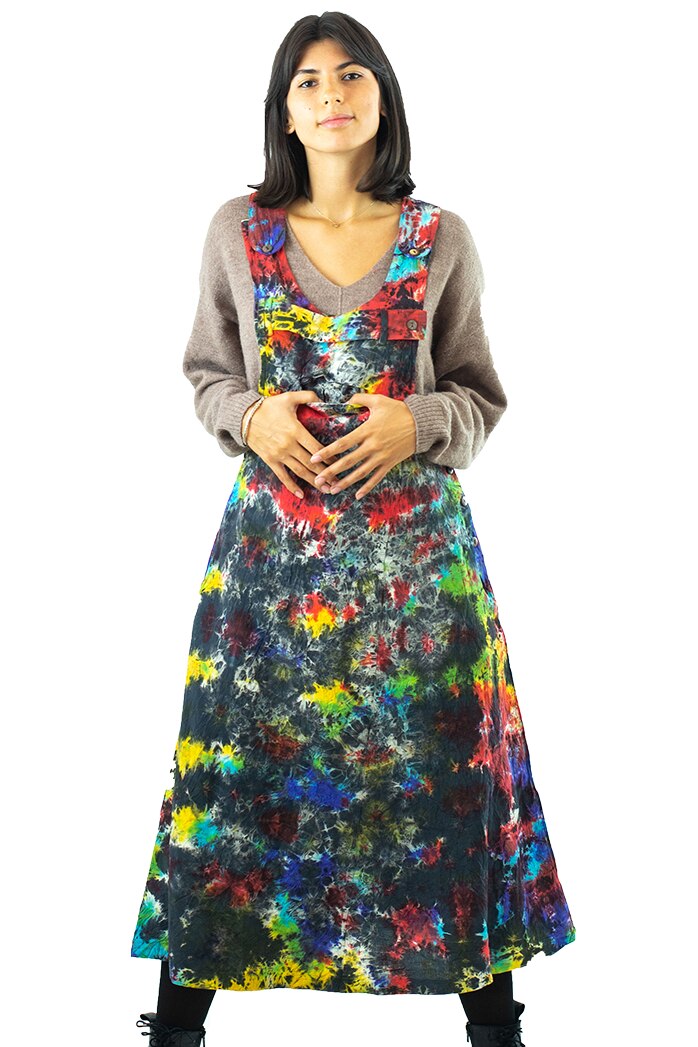 Rochie tip sarafan Tie Dye - Multicolora