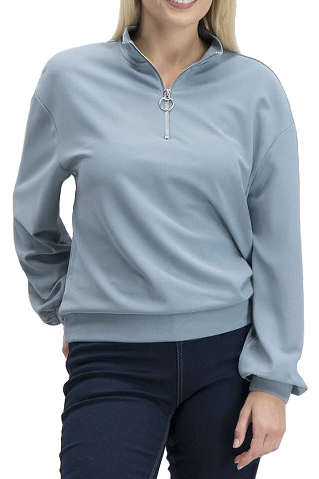 Bluza cu fermoar partial dama 'OnlDida' Only, Albastru