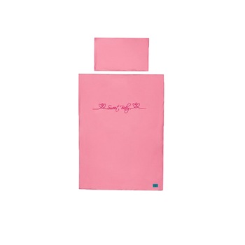 Set lenjerie de pat 2 piese pentru fete Belisima Serduszko P01-422, Roz Set lenjerie de pat 2 piese pentru fete Belisima Serduszko P01-422, Roz