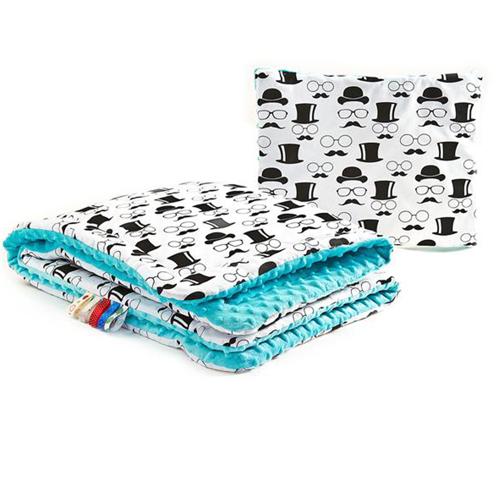 Set lenjerie de pat 2 piese pentru bebelusi Sensillo SLPB-02, Multicolor