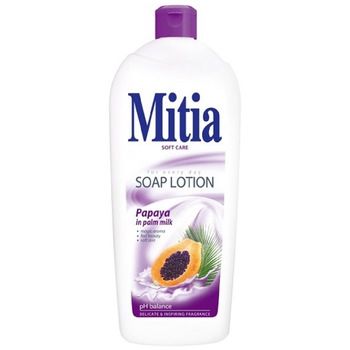 Sapun lichid crema rezerva Mitia Soap Lotion Papaya in palm milk 1l Sapun lichid crema rezerva Mitia Soap Lotion Papaya in palm milk 1l
