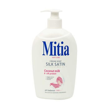 Sapun lichid crema Mitia Silk Satin coconut milk&silk protein 500ml Sapun lichid crema Mitia Silk Satin coconut milk&silk protein 500ml