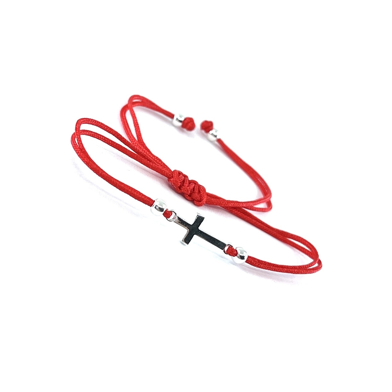 Bratara Agavi simbol cruciulita din argint 925 pe snur rosu