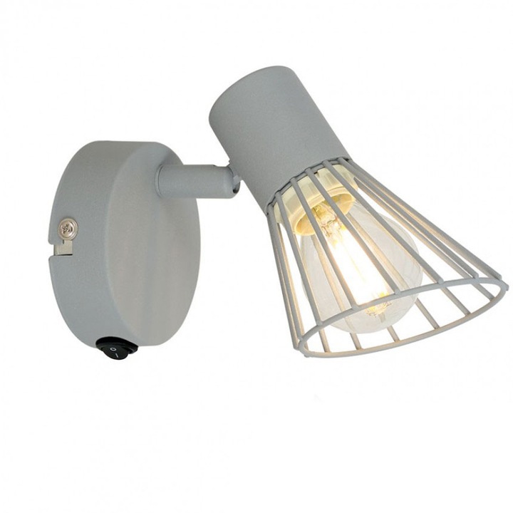 Aplica perete, Lightex, 1xE14, 120x80x150mm, Gri