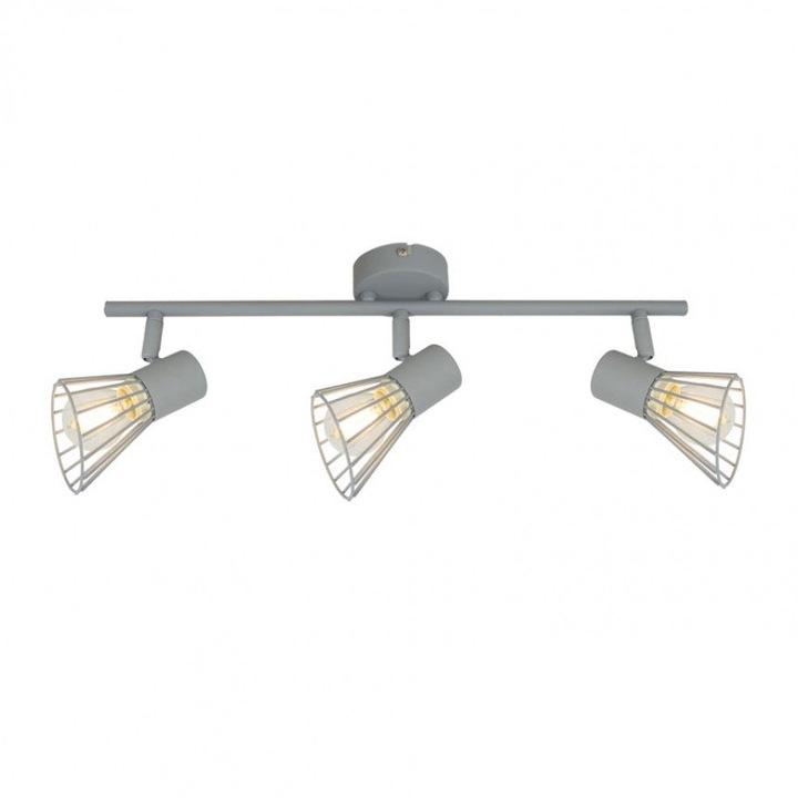 Спот Lightex SILVIA, 3xE14, 370x80x150mm, Сив