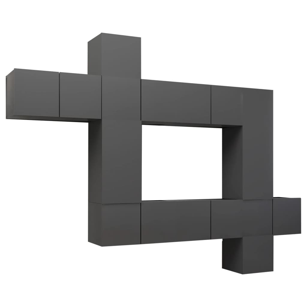 Set dulap TV vidaXL, PAL, 60 x 30 x 30 cm, Gri 63.45 kg